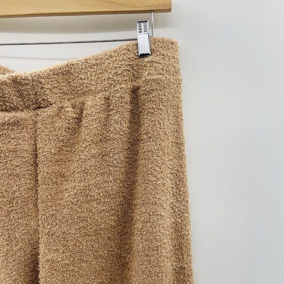 Steve Madden Womens Size Large Pull On Wide-Leg Chenille Sleep Pants in Tan $64 - Picture 5 of 9